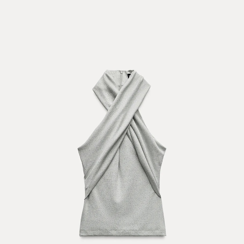 Zara Gray Halter Top